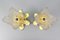 Art Deco French Gilt Bronze and Clear Glass Ceiling Lights, 1920s, Set of 2 7