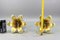 Art Deco French Gilt Bronze and Clear Glass Ceiling Lights, 1920s, Set of 2, Image 19