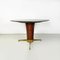 Mid-Century Modern Italian Alpi Marble, Wood and Brass Round Dining Table, 1950s 4