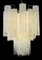 Lámpara de araña de tubo de vidrio con 30 vasos en blanco Albaster, años 90, Imagen 7