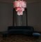 Large Three-Tier Murano Glass Tube Chandelier with Pink Alabaster, 1980s 11