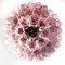 Large Three-Tier Murano Glass Tube Chandelier with Pink Alabaster, 1980s 2