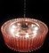 Large Triedri Murano Glass Chandelier with 391 Pink Prims Triedri, 1990s, Image 3