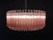 Large Triedri Murano Glass Chandelier with 391 Pink Prims Triedri, 1990s 13