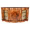 Antique Victorian Serpentine Burr Walnut Marquetry Credenza, 19th Century 1