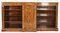 Antique Victorian Burr Walnut & Inlaid Breakfront Open Bookcase, 19th Century, Image 18