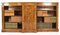 Antique Victorian Burr Walnut & Inlaid Breakfront Open Bookcase, 19th Century, Image 2