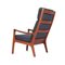 Danish Senator Armchair with Footstool by Ole Wanscher for Cado Mobler, 1960s, Set of 2, Image 6