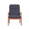 Danish Senator Armchair with Footstool by Ole Wanscher for Cado Mobler, 1960s, Set of 2 9