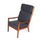 Danish Senator Armchair with Footstool by Ole Wanscher for Cado Mobler, 1960s, Set of 2 11