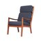 Danish Senator Armchair with Footstool by Ole Wanscher for Cado Mobler, 1960s, Set of 2 3