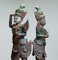 Large 19th Century Polychromed Burmese Nat Temple Dancers, Set of 2, Image 13