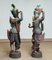 Large 19th Century Polychromed Burmese Nat Temple Dancers, Set of 2 10