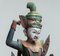Large 19th Century Polychromed Burmese Nat Temple Dancers, Set of 2 2