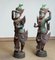 Large 19th Century Polychromed Burmese Nat Temple Dancers, Set of 2 11