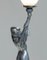 Art Deco French Biba Woman Table Lamp Pewter on Marble Base in the style of Max Le Verrier, 1920s, Image 10