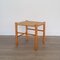 Tabouret en Bois et Jonc, 1970s 1