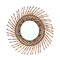 Round Sun Mirror in Wicker, 1960s 1