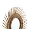 Round Sun Mirror in Wicker, 1960s, Image 11