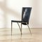 Postmodern Leather & Chrome Dining Chairs from Frag, Italy, 1980s, Set of 4 4