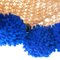 Indigoblaue Rope Crochet Lampe mit Pompons von Com Raiz 5