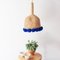 Indigo Blue Rope Crochet Lamp with Pompoms by Com Raiz, Image 3