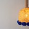 Indigoblaue Rope Crochet Lampe mit Pompons von Com Raiz 9