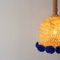 Lampe Corde au Crochet Bleu Indigo avec Pompons par Com Raiz 9