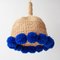 Lampe Corde au Crochet Bleu Indigo avec Pompons par Com Raiz 7