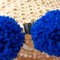 Indigo Blue Rope Crochet Lamp with Pompoms by Com Raiz 12