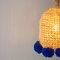 Indigo Blue Rope Crochet Lamp with Pompoms by Com Raiz 8