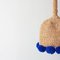 Lampe Corde au Crochet Bleu Indigo avec Pompons par Com Raiz 10