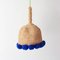 Indigo Blue Rope Crochet Lamp with Pompoms by Com Raiz, Image 1
