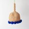 Indigoblaue Rope Crochet Lampe mit Pompons von Com Raiz 1