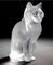 Gatto seduto in cristallo di Lalique France, 1932, Immagine 4