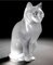 Sitzende Katze in Kristallglas von Lalique France, 1932 4