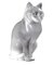 Sitzende Katze in Kristallglas von Lalique France, 1932 1