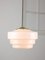 Lampada a sospensione Cascade Mid-Century in ottone e opalino, Immagine 3