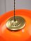 Space Age Orange Brass and Acrylic Glass Pendant Lamp, 1970s, Image 12