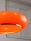 Lámpara colgante era espacial de latón naranja y vidrio acrílico, años 70, Imagen 8