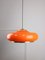 Space Age Orange Brass and Acrylic Glass Pendant Lamp, 1970s 9