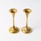 Vintage Danish Brass Candleholders from Hyslop, Set of 2 2