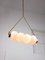 Lámpara colgante minimalista Mid-Century de latón y opalino, Imagen 3