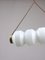 Lámpara colgante minimalista Mid-Century de latón y opalino, Imagen 9
