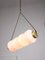 Lámpara colgante minimalista Mid-Century de latón y opalino, Imagen 4