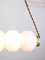 Lámpara colgante minimalista Mid-Century de latón y opalino, Imagen 12