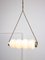 Lámpara colgante minimalista Mid-Century de latón y opalino, Imagen 10