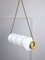 Mid-Century Minimalist Opaline & Brass Pendant Lamp 6