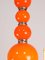 Lámpara de araña vintage de cristal de Murano naranja con ocho brazos, Imagen 10