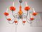 Lustre Vintage à 8 Bras en Verre Murano Orange 13